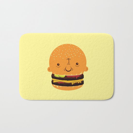 Cheeseburgerhead Bath Mat