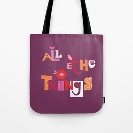 All The Things, purple bkd Tote Bag