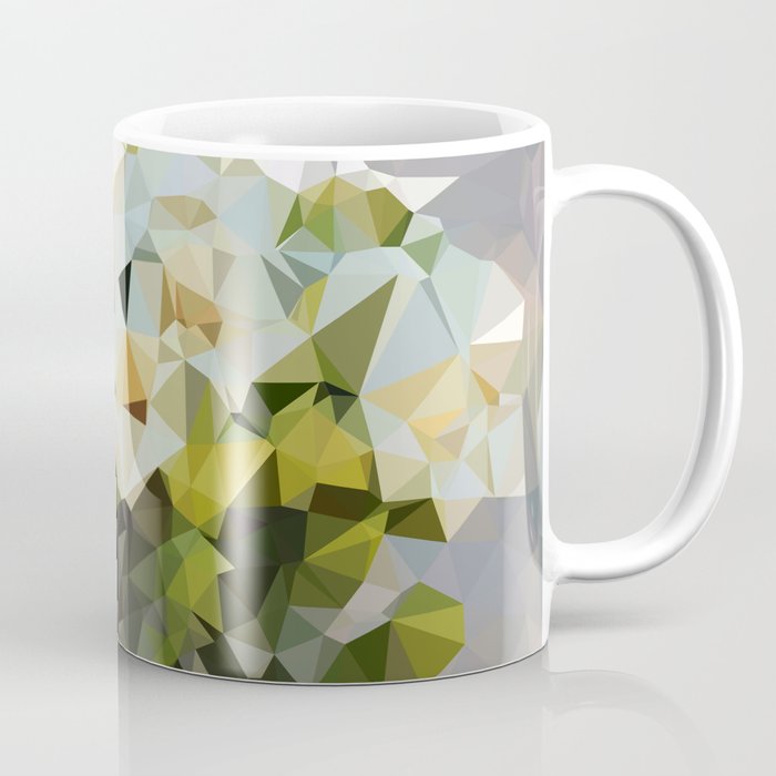 Saguaro Cactus Flowers Low Poly Geometric Triangles Coffee Mug