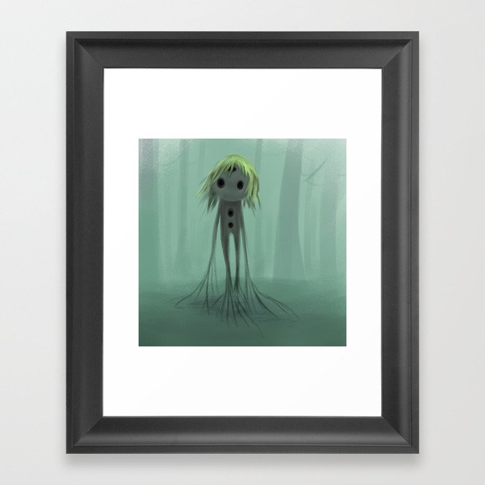"What about you," she asked. "Are you lost too?" Framed Art Print
