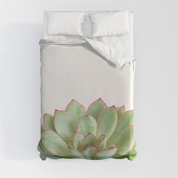 Green Succulent Duvet Cover