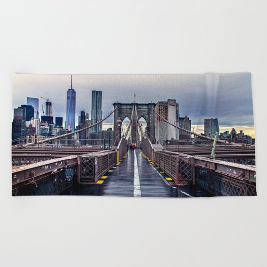 Brooklyn lines Beach Towel