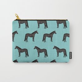 Black horse farm animal horses gifts Carry-All Pouch