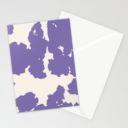 Retro Purple Cowhide Spots Stationery Card