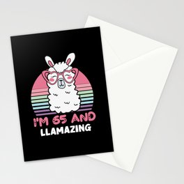 65 Year Old Bday Llamazing 65th Birthday Llama Stationery Cards | Birthday, Perfect, Family, Llama, Humorous, Design, Member, Llamazing, Casual, Trendy 