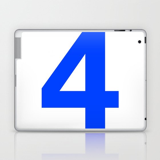 Number 4 (Blue & White) Laptop & iPad Skin