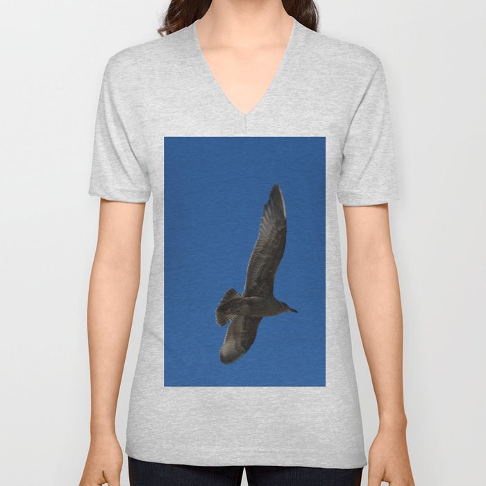 Flying Hawk V Neck T Shirt