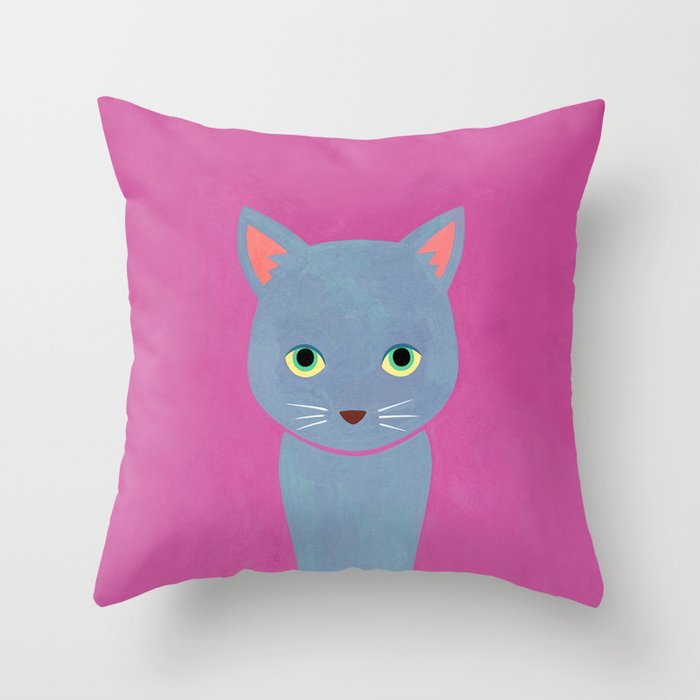 cat -Alice Throw Pillow
