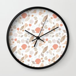 Junonia Wall Clock | Illustration, Graphicdesign, Ocean, Seaside, Rachael Mare, Seashell, Junonia, Ilyhadesigns, Ink, Print 