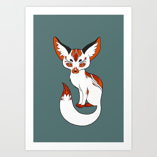 Mysterious Fox Art Print
