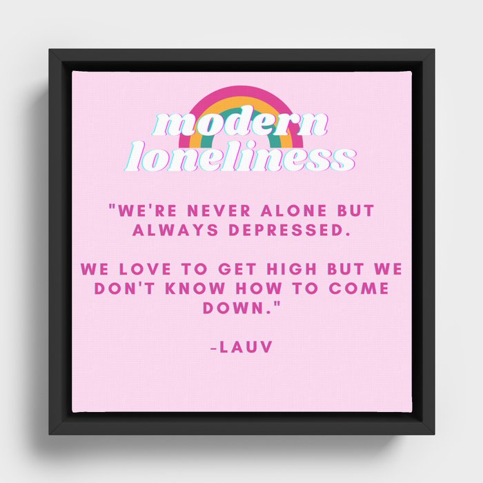 Modern Loneliness Framed Canvas