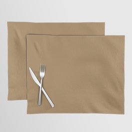 Dark Earth Tone Golden Brown Solid Color Pairs PPG Bread Basket PPG1087-6 - All One Single Shade Hue Placemat