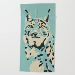 Big Cat Lynx Beach Towel