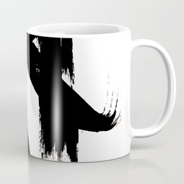 Brushstroke 2 - simple black and white Mug