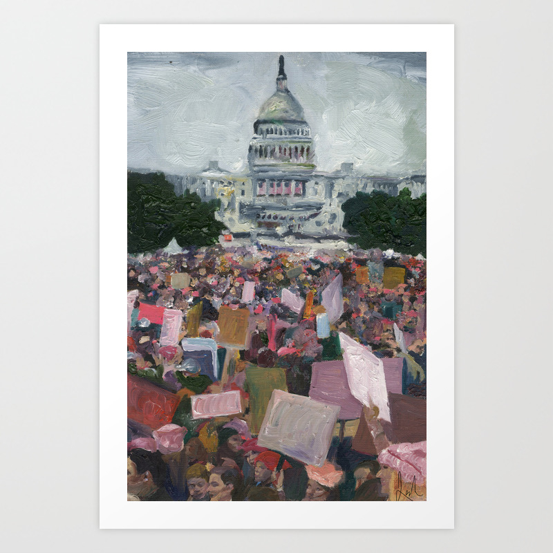 Women S March Art Print By Leahdibianco Society6