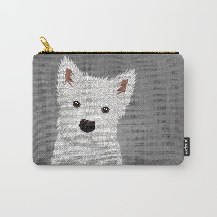 Cute West Highland Terrier Portrait Carry-All Pouch