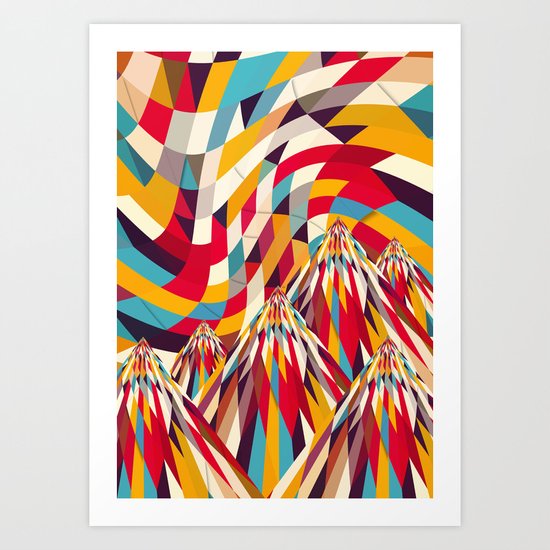 Colorful Mountains Art Print