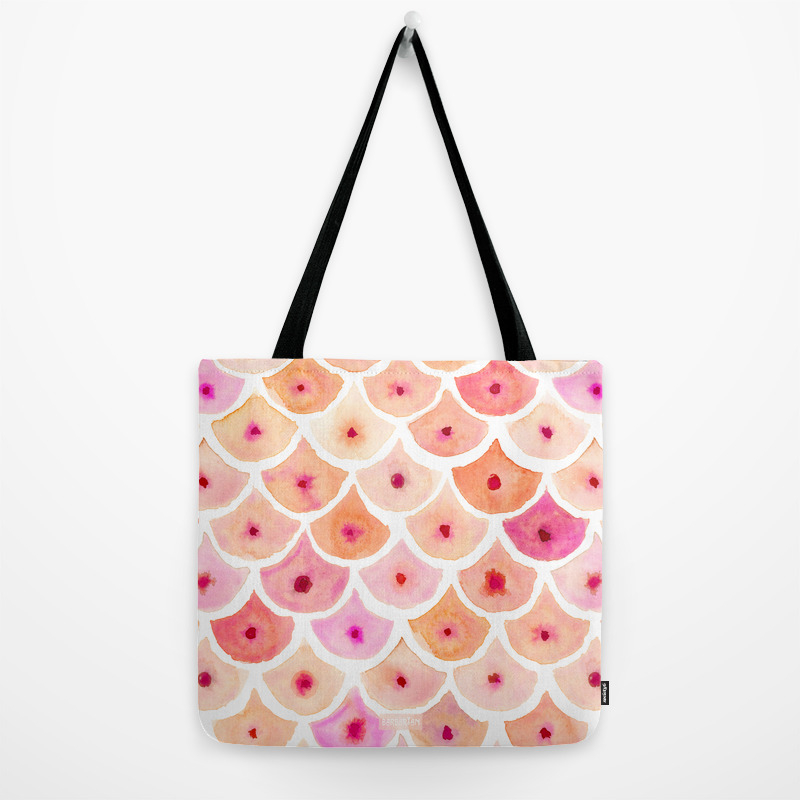 scallop tote bag