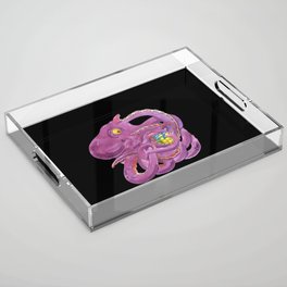 Octopus with Rubik's Cube Acrylic Tray