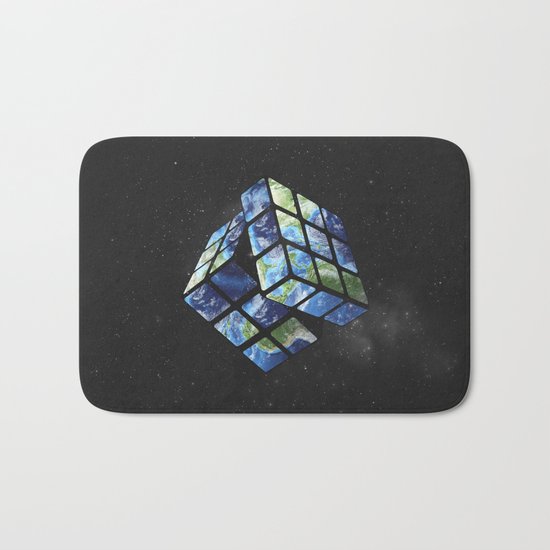 rubik's earth Bath Mat