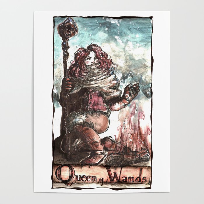 Winter Queen of Wands Poster