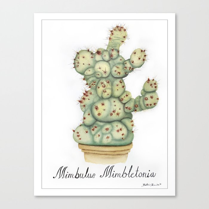 Mimbulus Botanical Art Canvas Print