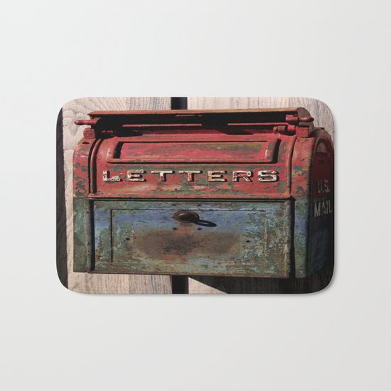 Vintage Postal Drop Box Bath Mat