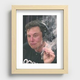 Elon Smoking Recessed Framed Print