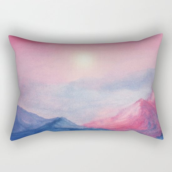 Pastel vibes watercolor 01 Rectangular Pillow