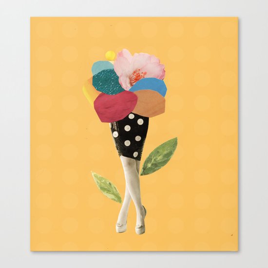 all flowers in time bend towards the sun Canvas Print