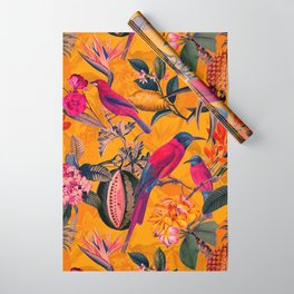 Vintage And Shabby Chic - Colorful Summer Botanical Jungle Garden Wrapping Paper