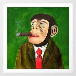 Rich Monkey from Animal Society Art Print