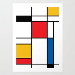 The Colourful Mondrian Art Print