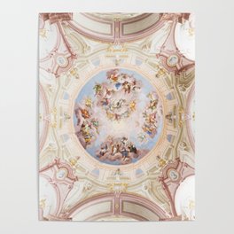 Renaissance Ceiling Painting Gods Angels Fresco Poster