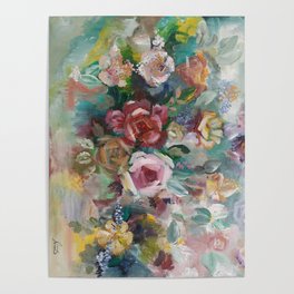 Floral Acrylic Painting 1 Poster