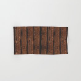 Rustic dark brown old wood Hand & Bath Towel