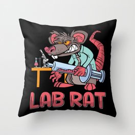 Lab Tech Lab Rat Laboratory Chemist Technician Throw Pillow