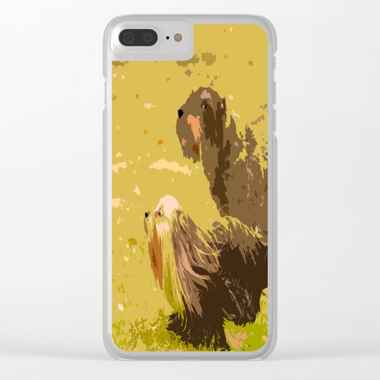 Dog's Running Race Clear iPhone Case