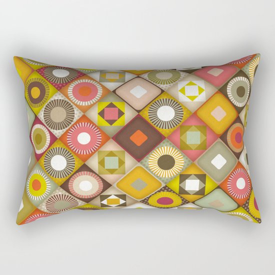 parava retro diagonal Rectangular Pillow