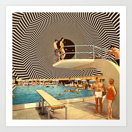 Illusionary Pool Party Art Print