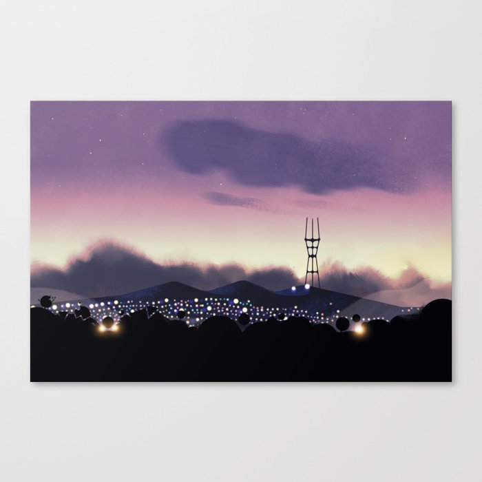 Sutro Tower Sunset Canvas Print