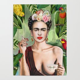 Frida con Amigos Poster