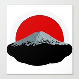 Mount Fuji with rising sun Canvas Print