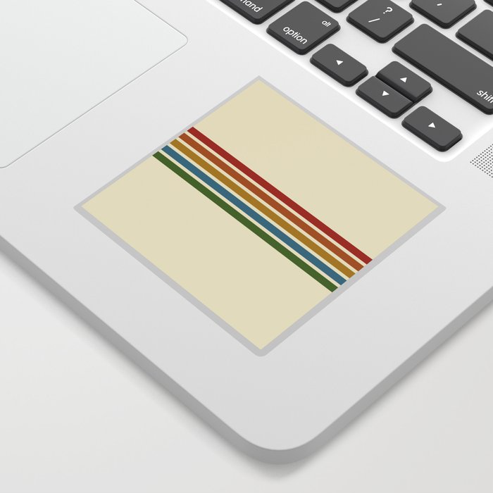 Retro Rainbow Stripes 2 Sticker