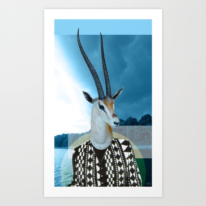 Deer Woman Art Print