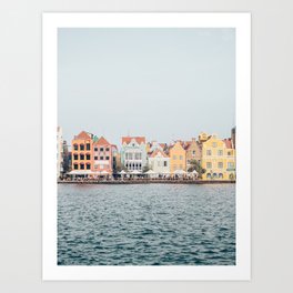 Curaçao / pretty city / travel / wonderfull Island / colorful houses in the street / wal Art Print