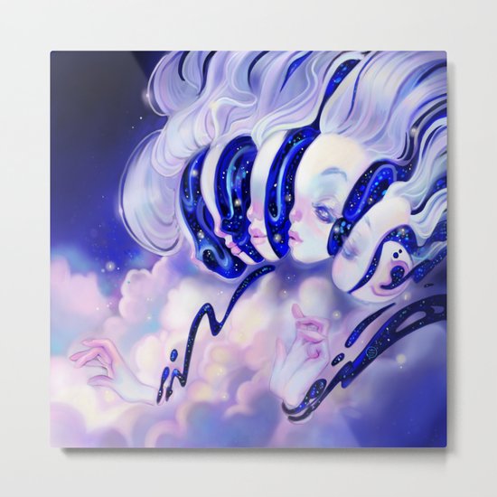 Moon Faces Metal Print