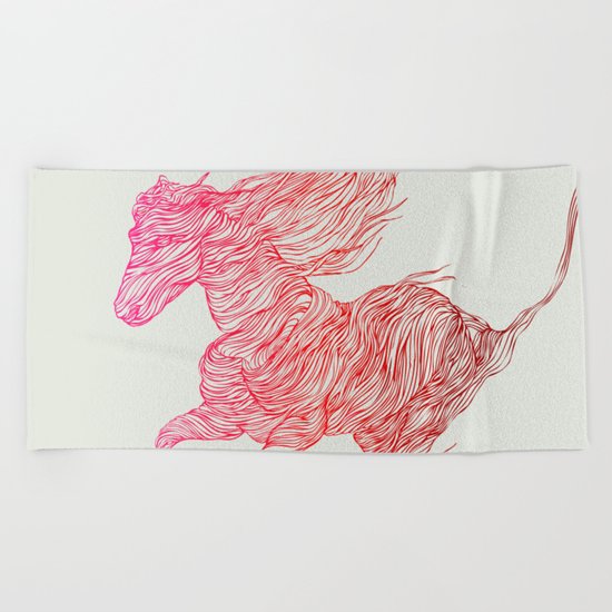 Horse Beach Towel