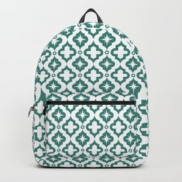 Green Blue Ornamental Arabic Pattern Backpack