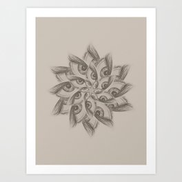 Trippy Eye Flower Art Print